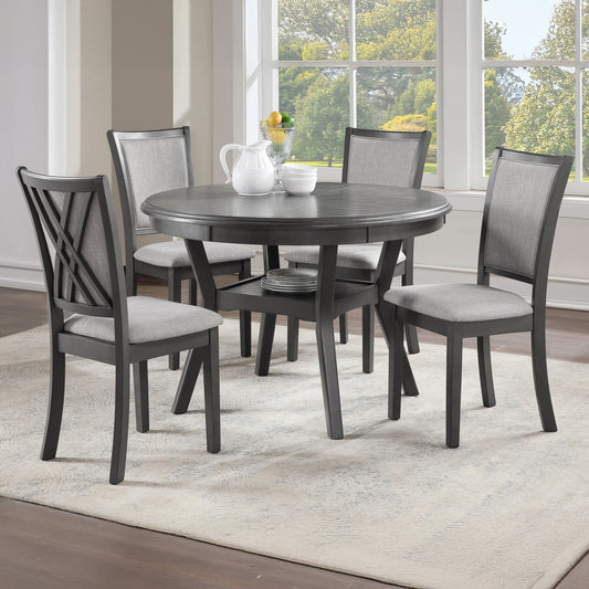 New Classic 5pc Amy Grey Dining Set