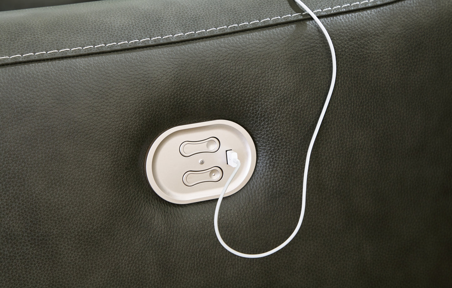 Sofá de dos plazas reclinable eléctrico de 3 piezas Center Line con consola