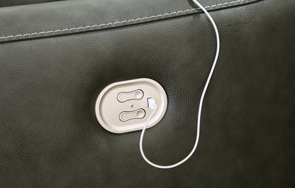 Sofá de dos plazas reclinable eléctrico de 3 piezas Center Line con consola