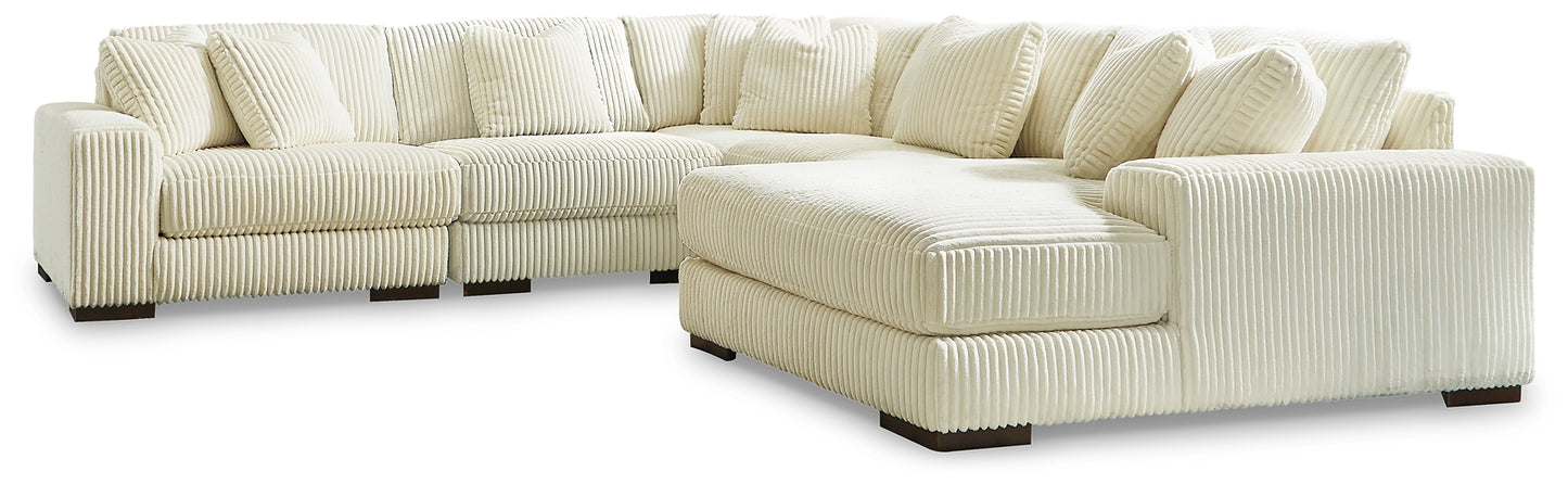 Seccional Lindyn de 5 piezas con chaise longue
