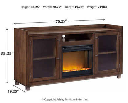 Mueble para TV Starmore de 70" con chimenea eléctrica