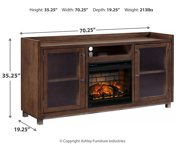 Mueble para TV Starmore de 70" con chimenea eléctrica