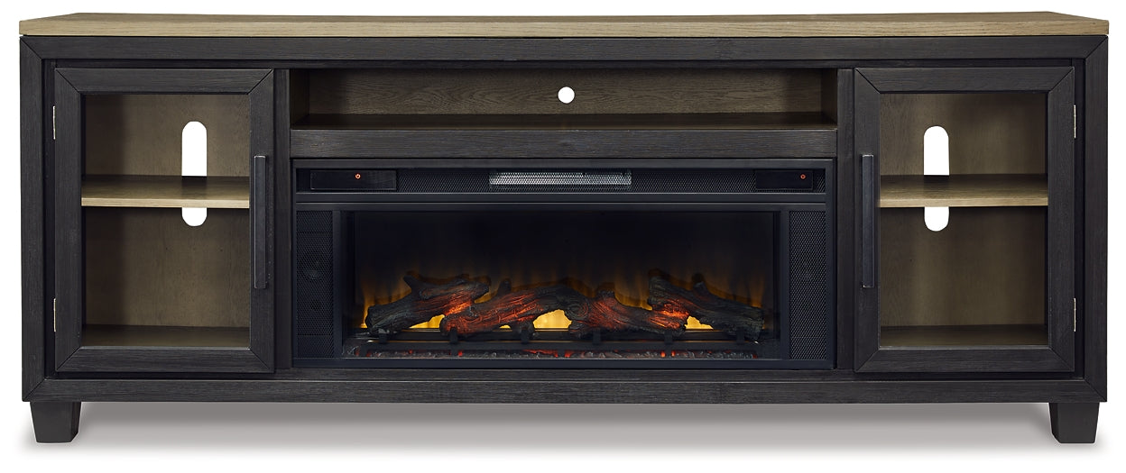 Mueble para TV Foyland de 83" con chimenea eléctrica