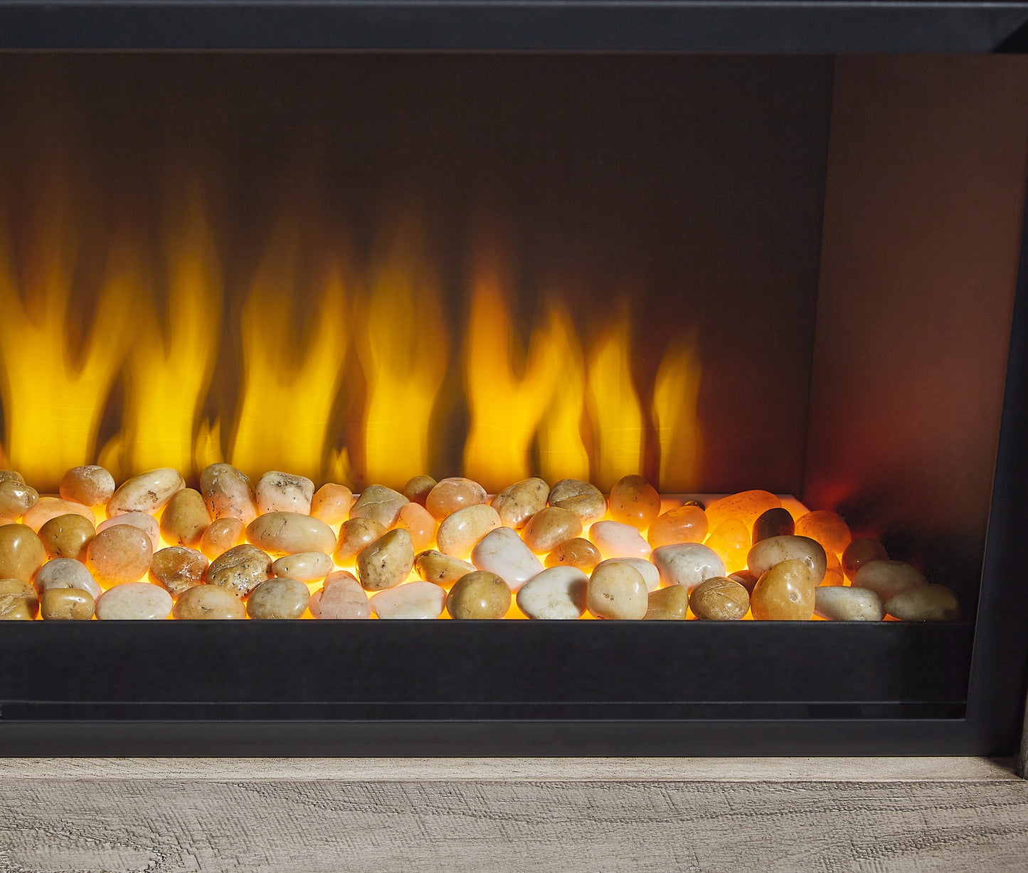 Mueble para TV Naydell de 92" con chimenea eléctrica