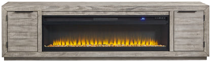 Mueble para TV Naydell de 92" con chimenea eléctrica