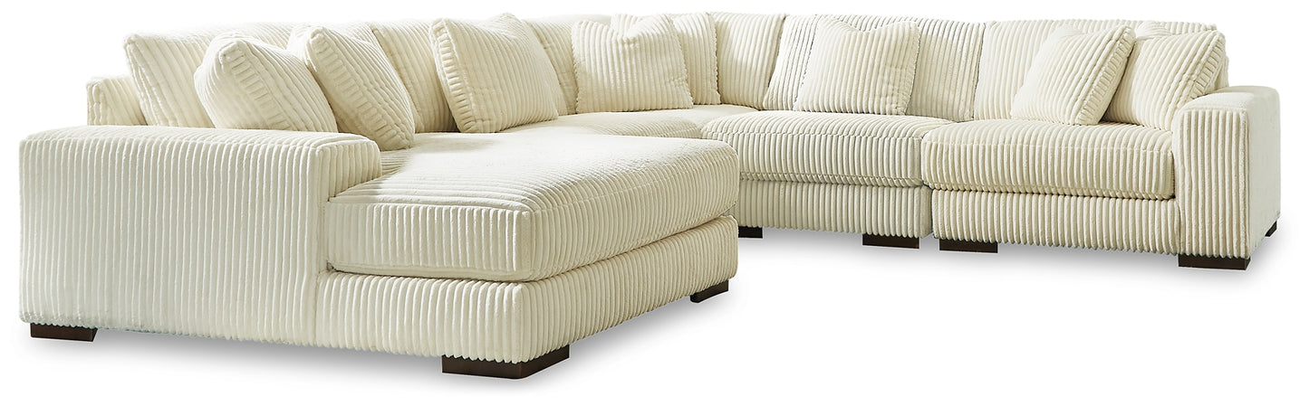 Seccional Lindyn de 5 piezas con chaise longue