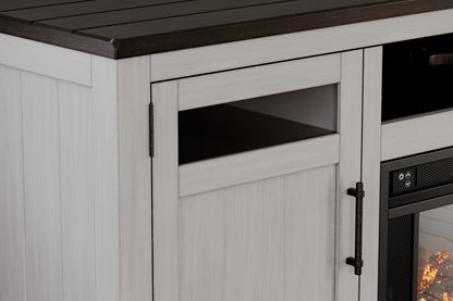 Mueble para TV Darborn de 88" con chimenea eléctrica