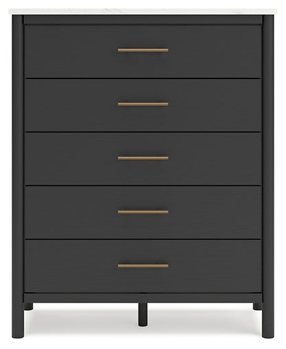 Cómoda ancha de cinco cajones Cadmori