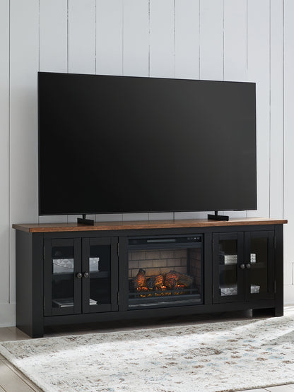 Mueble para TV Wildenauer de 76" con chimenea eléctrica