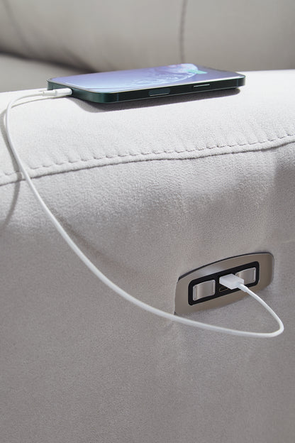 Sillón reclinable eléctrico Social Pointe con reposacabezas ajustable