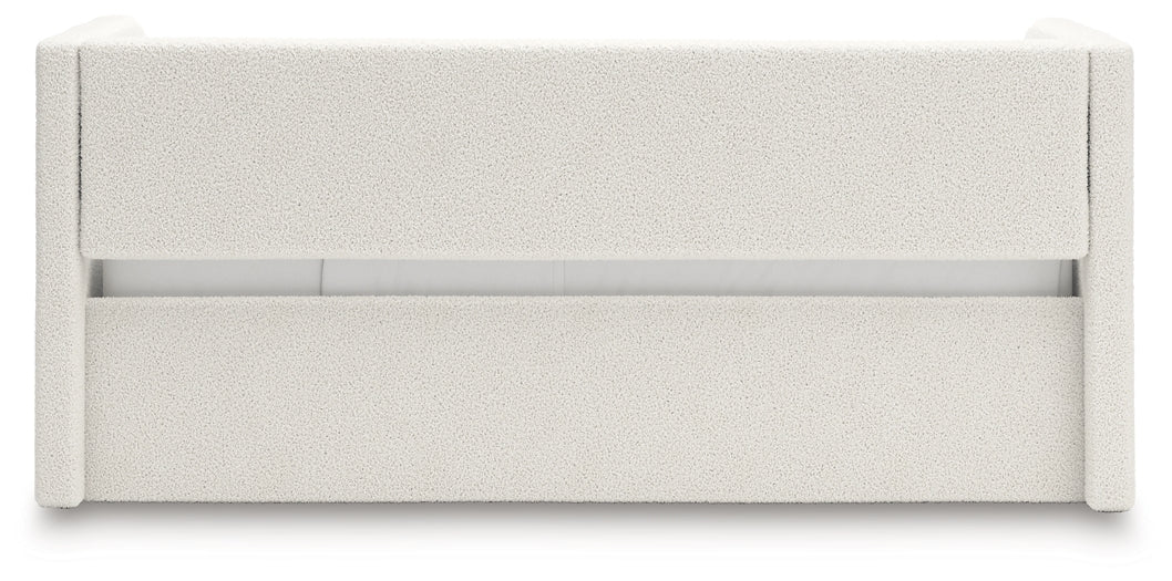 Cama de día tapizada Arloster con almacenamiento