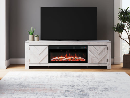 Mueble para TV Cayboni de 71" con chimenea eléctrica