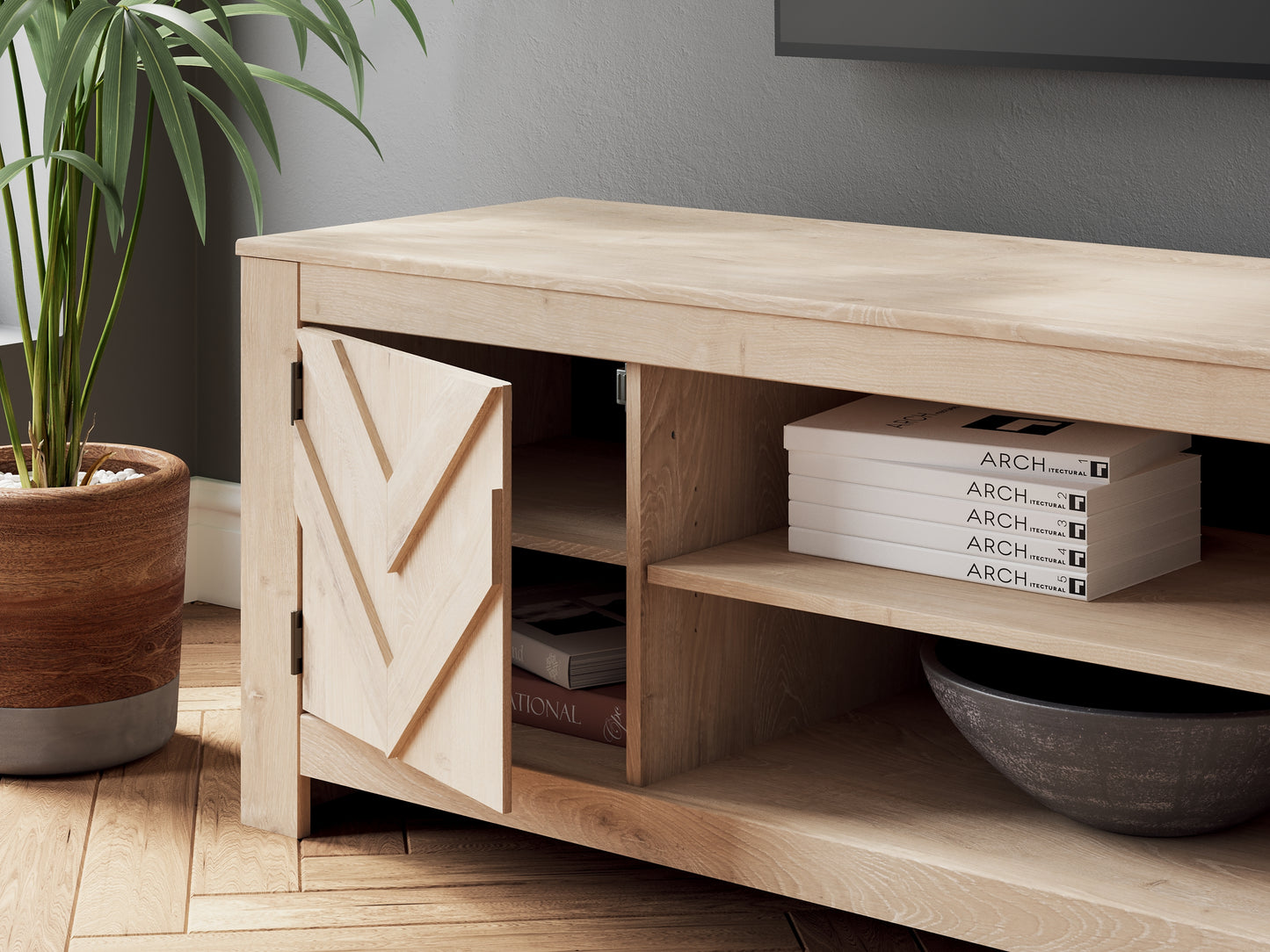 Cayboni LG TV Stand w/Fireplace Option