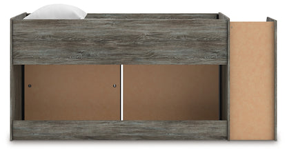 Frandern Twin Loft  Bed with Bookcase and Drawer Storage