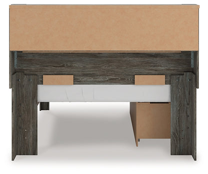 Frandern Full Bookcase Panel Bed with Storage