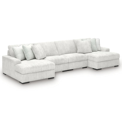 Stupendous 4-Piece Sectional with Double Chaise