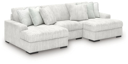 Stupendous 3-Piece Sectional with Double Chaise