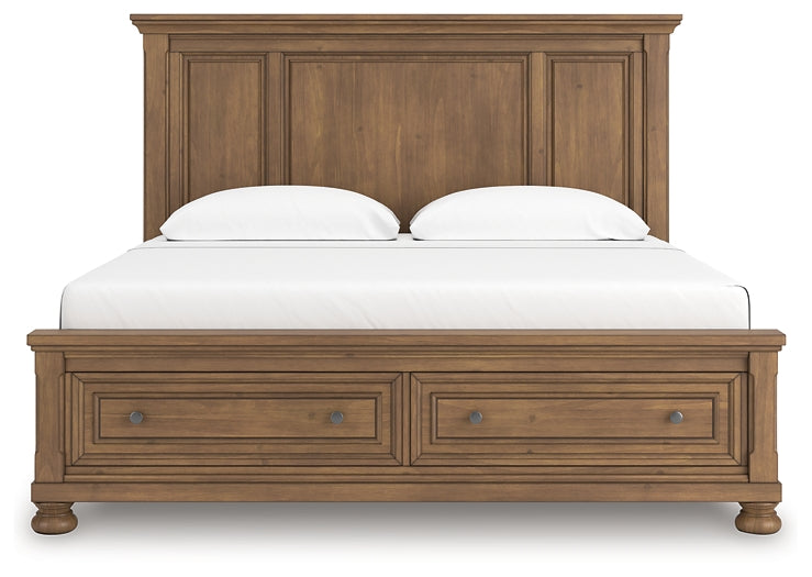 Cama Feddinger King con almacenamiento y paneles
