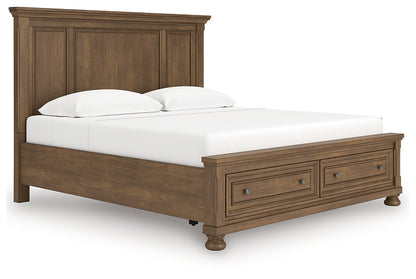 Cama Feddinger King con almacenamiento y paneles