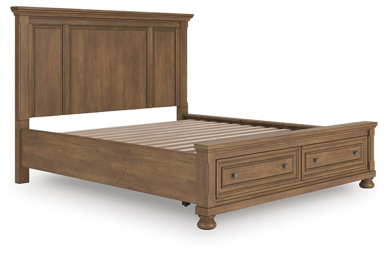 Cama Feddinger California King con almacenamiento y paneles