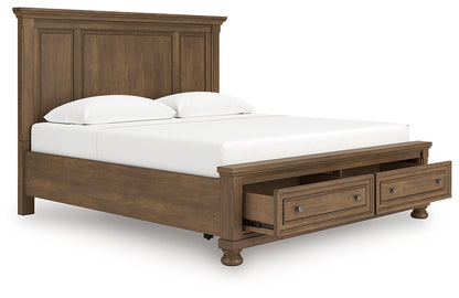 Cama Feddinger King con almacenamiento y paneles