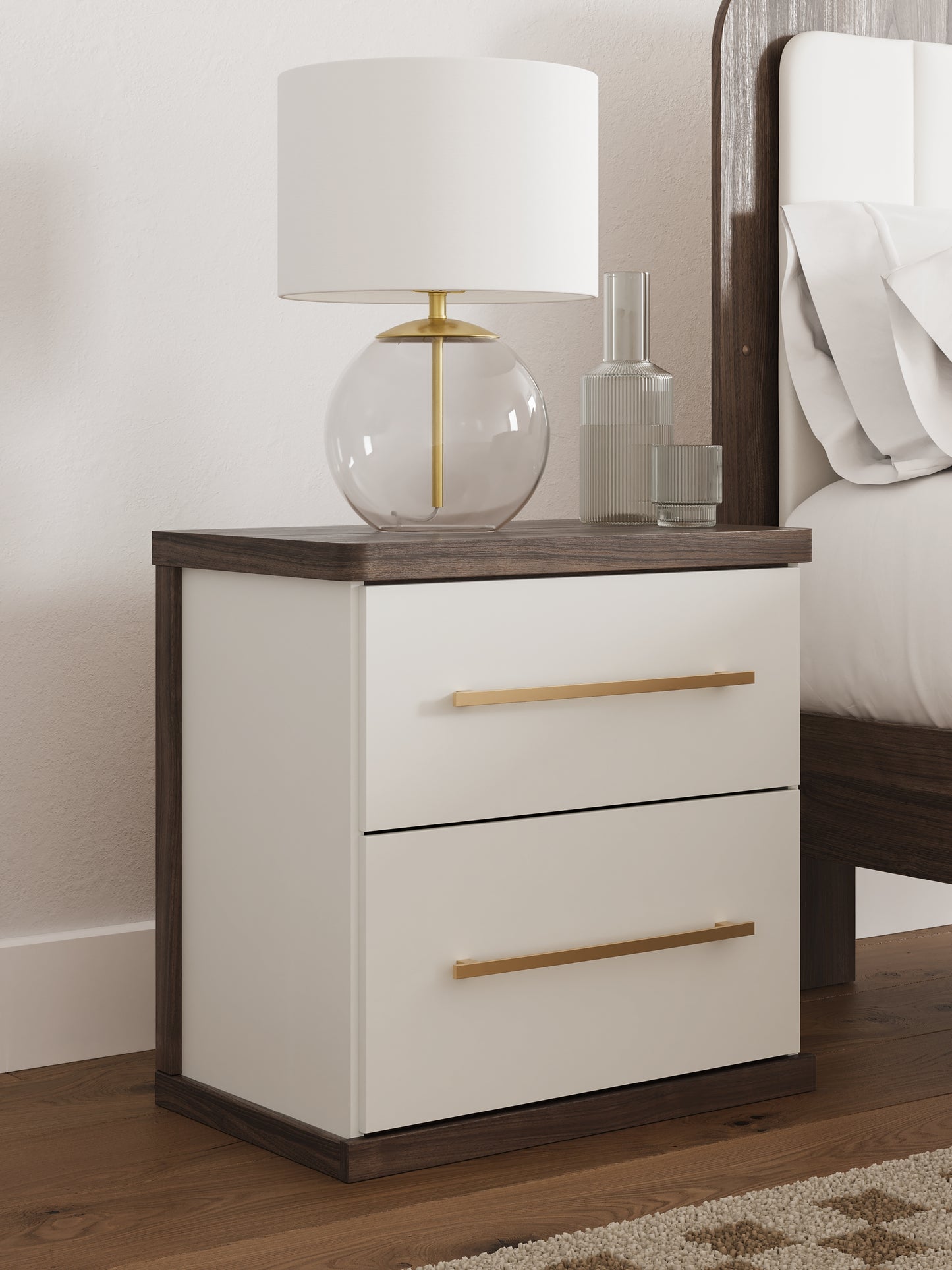 Kendanport Two Drawer Night Stand
