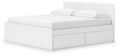 Onita King Panel Platform Bed with 2 Side Storage