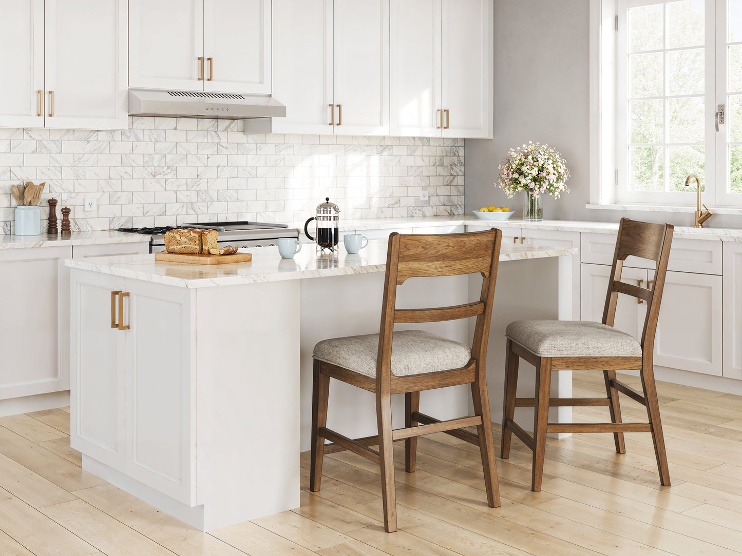 Taburete de bar tapizado Cabalynn (2 unidades)