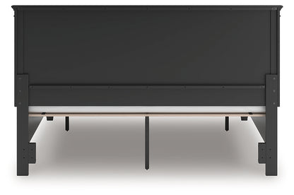 Cama King con almacenamiento y paneles Lanolee