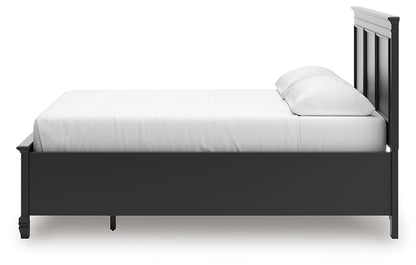 Cama California King con almacenamiento y paneles Lanolee