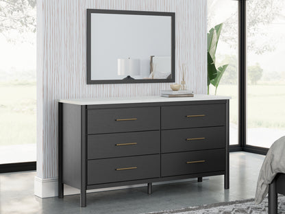 Cadmori Full Upholstered Panel Bed, Dresser, Mirror, Chest and Nightstand