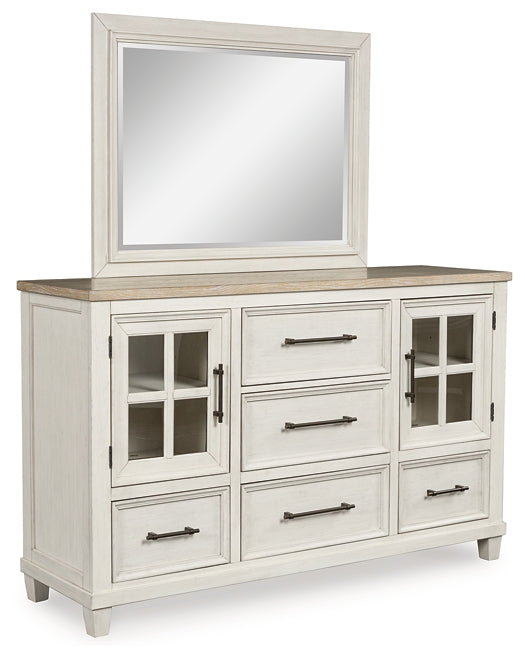 Shaybrock Queen Panel Bed, Dresser and Mirror