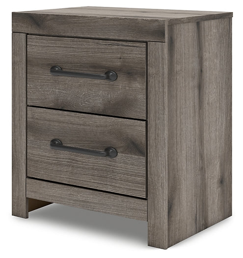 Graystorm Twin Panel Bed with Mirrored Dresser and Nightstand