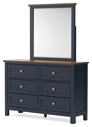 Landocken Full Panel Headboard, Dresser and Mirror