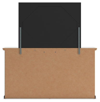 Maribel Full Panel Bed, Dresser and Mirror