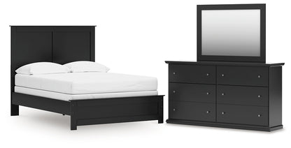 Maribel Full Panel Bed, Dresser and Mirror