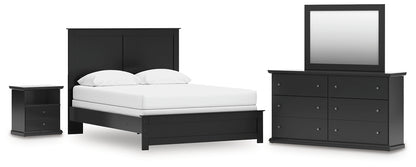 Maribel Queen Panel Bed, Dresser, Mirror and Nightstand