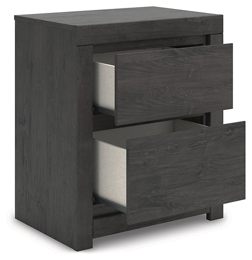 Fraluna King Panel Storage Bed, Dresser, Mirror and Nightstand
