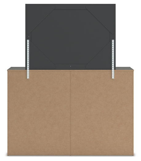 Fraluna Queen Panel Storage Bed, Dresser, Mirror, Chest and Nightstand