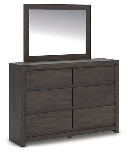 Fraluna King Panel Bed, Dresser, Mirror, Chest and Nightstand
