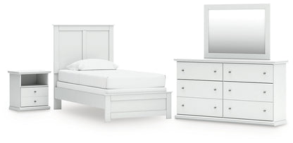 Bostwick Shoals Twin Panel Bed, Dresser, Mirror and Nightstand