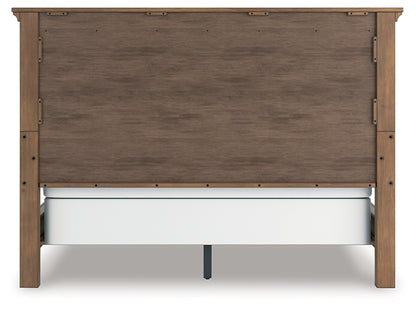 Feddinger California King Panel Bed with Mirrored Dresser and Nightstand