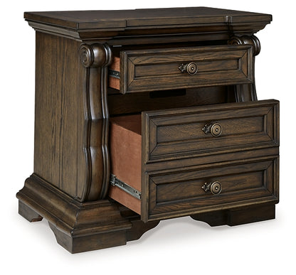 Maylee King Canopy Bed, Dresser, Mirror and Nightstand