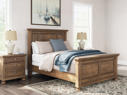 Feddinger Queen Panel Bed with Mirrored Dresser