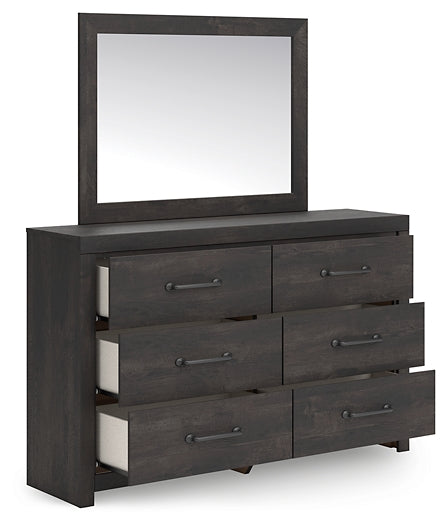 Hollivern Twin Panel Storage Bed, Dresser and Mirror