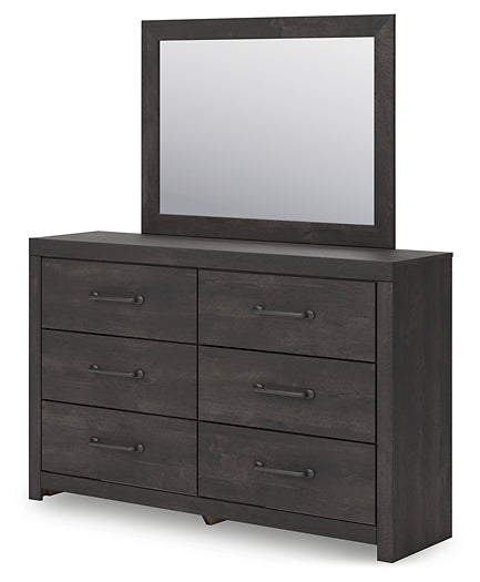 Hollivern Queen Panel Bed, Dresser, Mirror and Nightstand