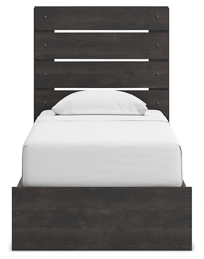 Hollivern Twin Panel Storage Bed, Dresser, Mirror and Nightstand