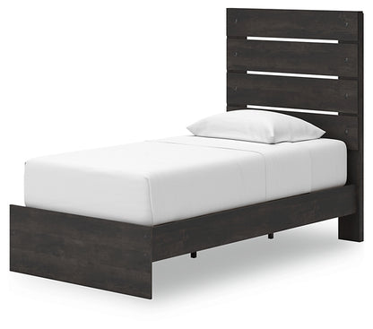 Hollivern Twin Panel Storage Bed, Dresser, Mirror and Nightstand
