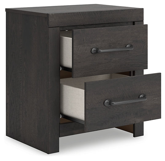 Hollivern King Panel Bed, Dresser, Mirror and Nightstand