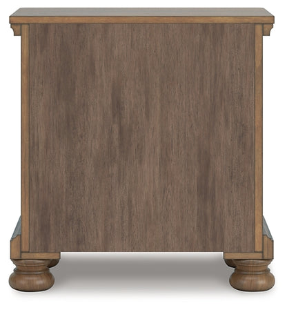 Feddinger California King Storage Sleigh Bed with Mirrored Dresser, Chest and Nightstand